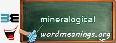 WordMeaning blackboard for mineralogical
